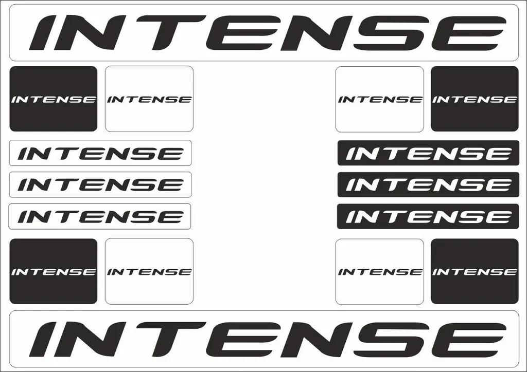 Bicycle Vinyl Frame Stickers – Compatible with INTENSE Bikes – Black - 1