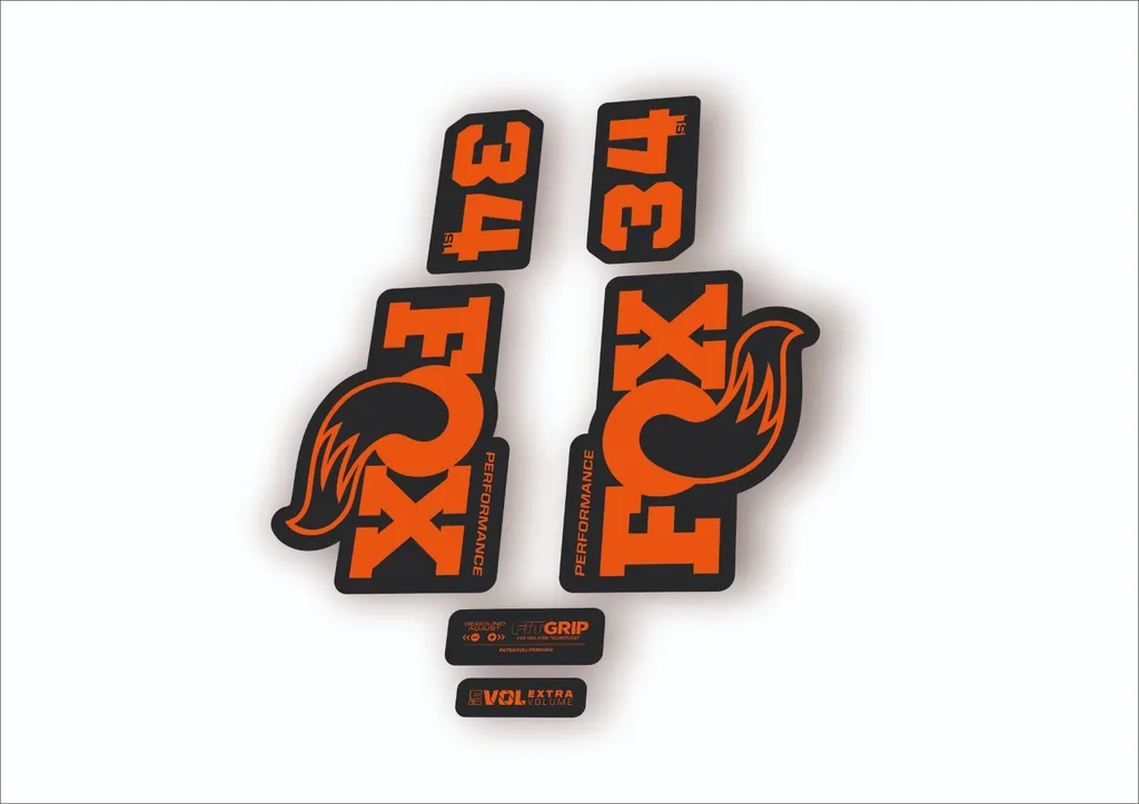 FOX 34 SL Performance 2026 Fork Factory Decal Sticker Adhesive Orange - 1