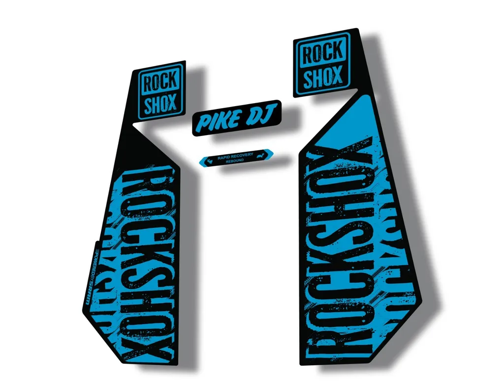 Rock Shox PIKE DJ 2017 Fork Decal Mountain Bike Cycling Sticker Adhesive Blue - 1