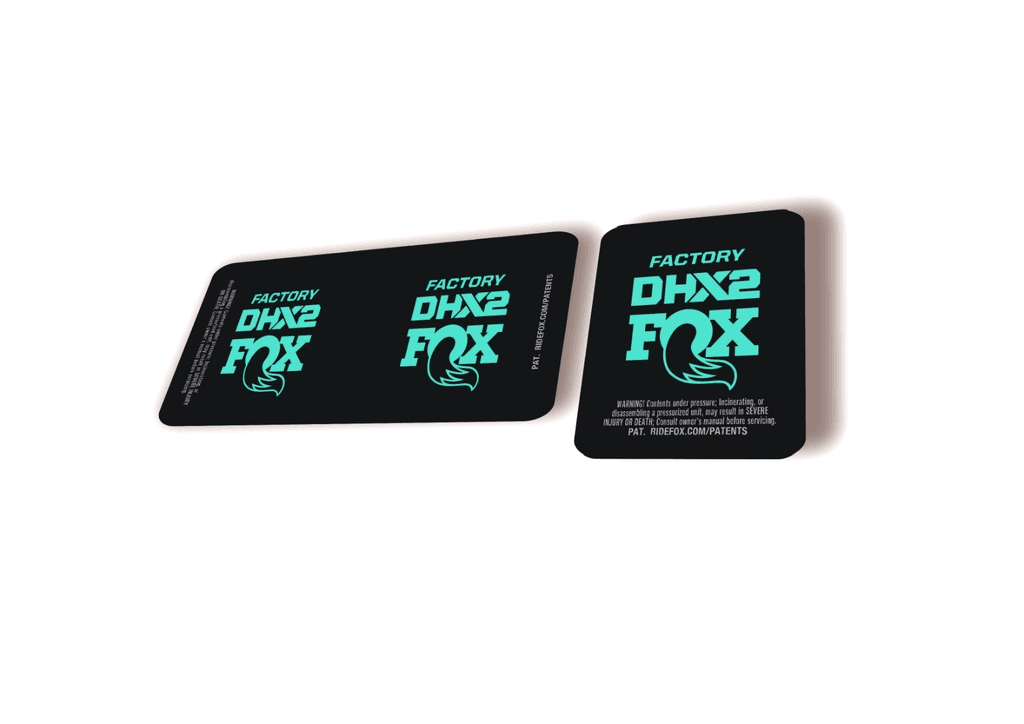 FOX DHX2 Factory 2026 Rear Shock Decal Sticker Kit Adhesive Dolphin - 1