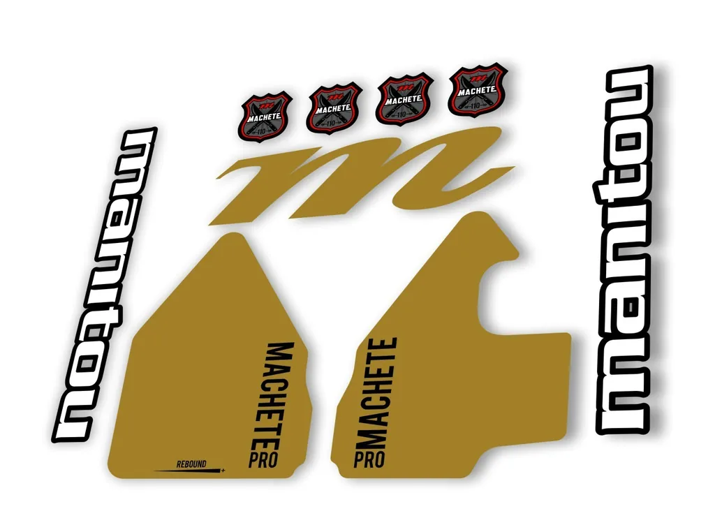 Manitou Machette 110 Pro 2020 Fork Suspension Decal Kit Sticker Gold - 1