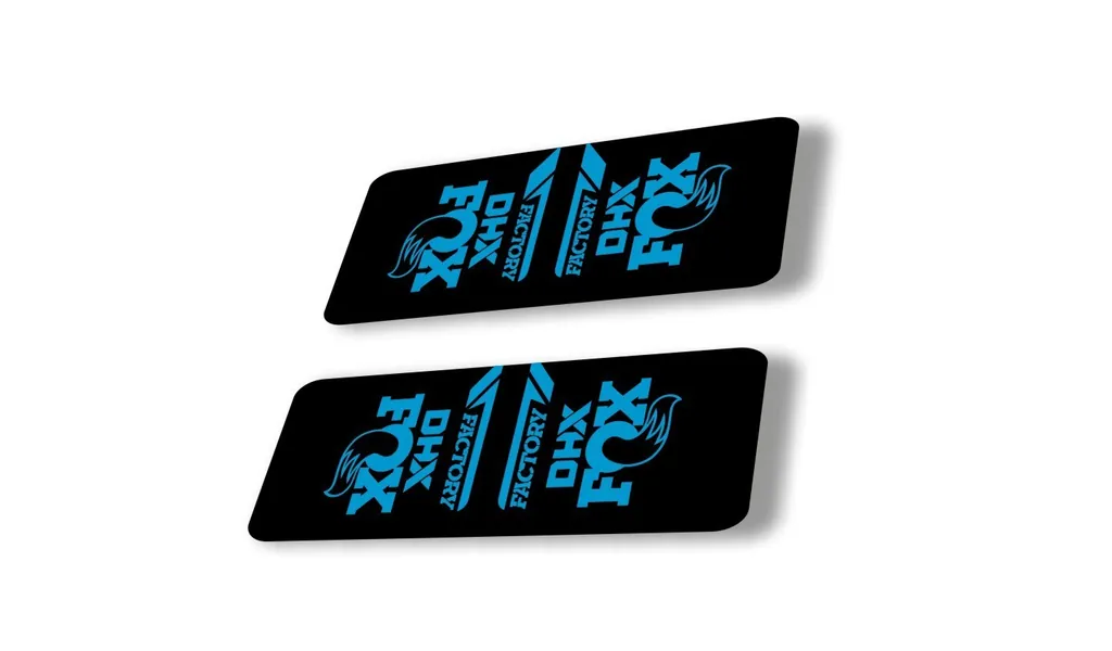 FOX DHX 2022 Factory Rear Shock Suspension Sticker Decal Adhesive Blue - 1