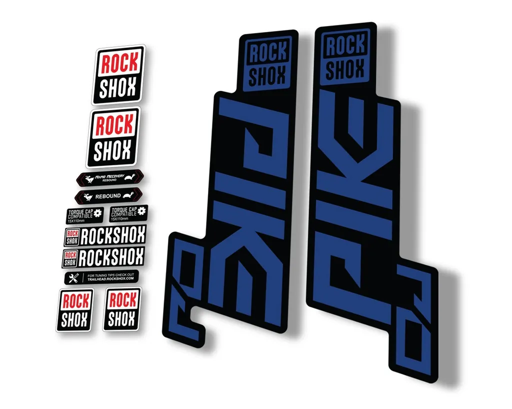 Rock Shox PIKE DJ 2021 Mountain Bike Cycling Decal Sticker Adhesive Dark Blue - 1