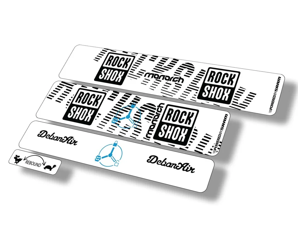 Rock Shox MONARCH 2020 RT3 Rear Shock Decal Sticker Adhesive Set Black - 1