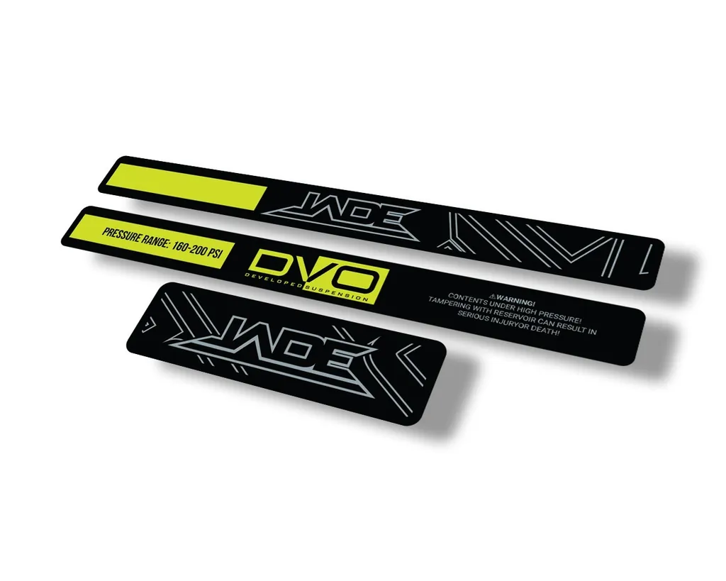 DVO Jade Coil 2020 Rear Shock Suspension Sticker Factory Decal Lime Green - 1