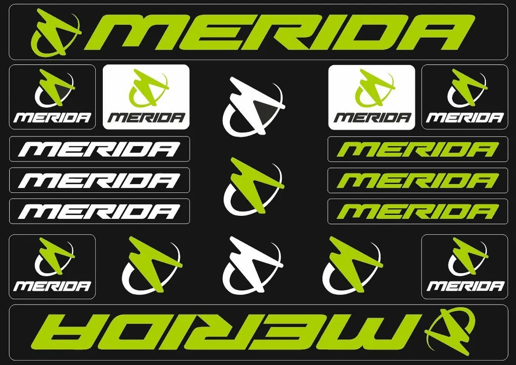 Bicycle Vinyl Stickers – Compatible with Merida Bikes – Green - 1