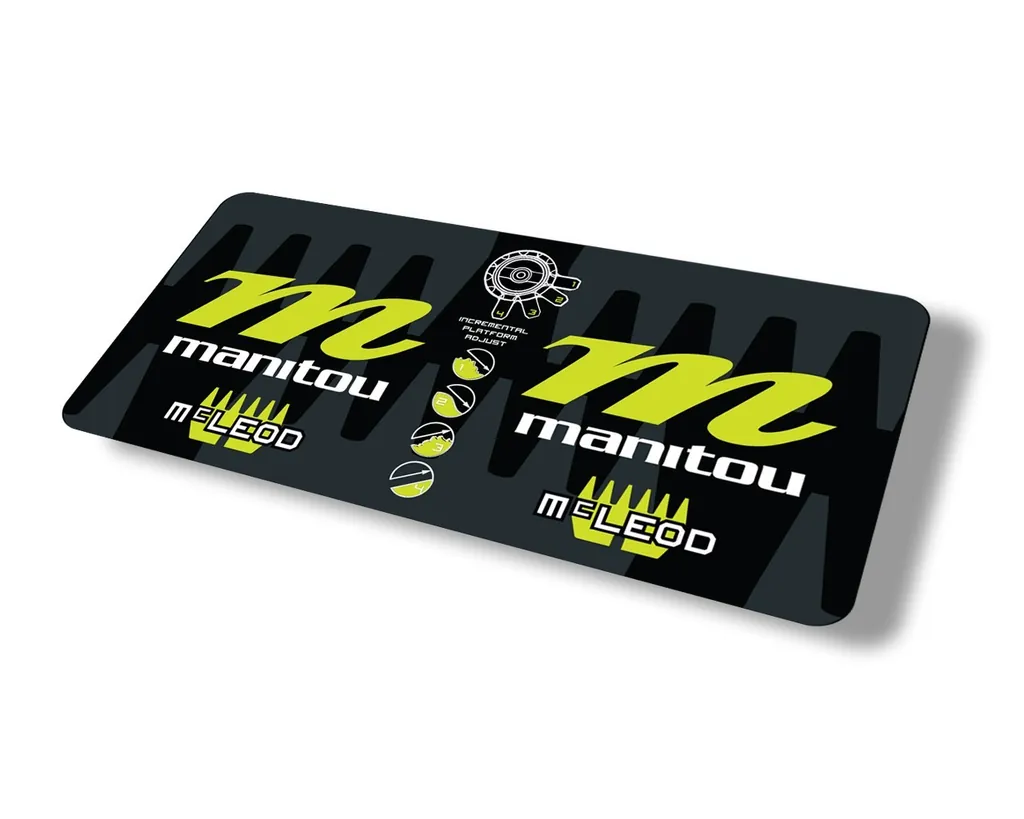 Manitou Mcleod 2015 Rear Shock Suspension Factory Sticker Decal Lime Green - 1