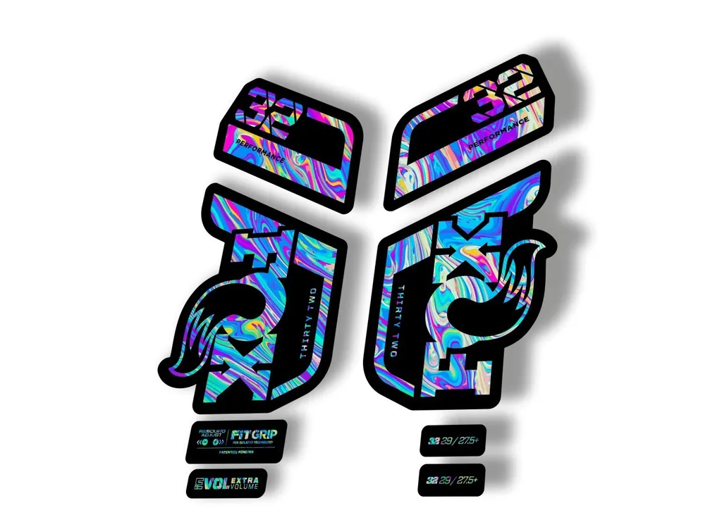 Fox 32 Performance 2021 Fork Suspension Factory Decal Sticker Oil Slick 1 - 1