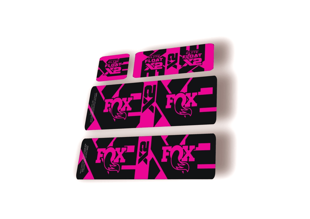 FOX Float X2 Elite 2026 Rear Shock Decal Sticker Kit Adhesive Pink - 1