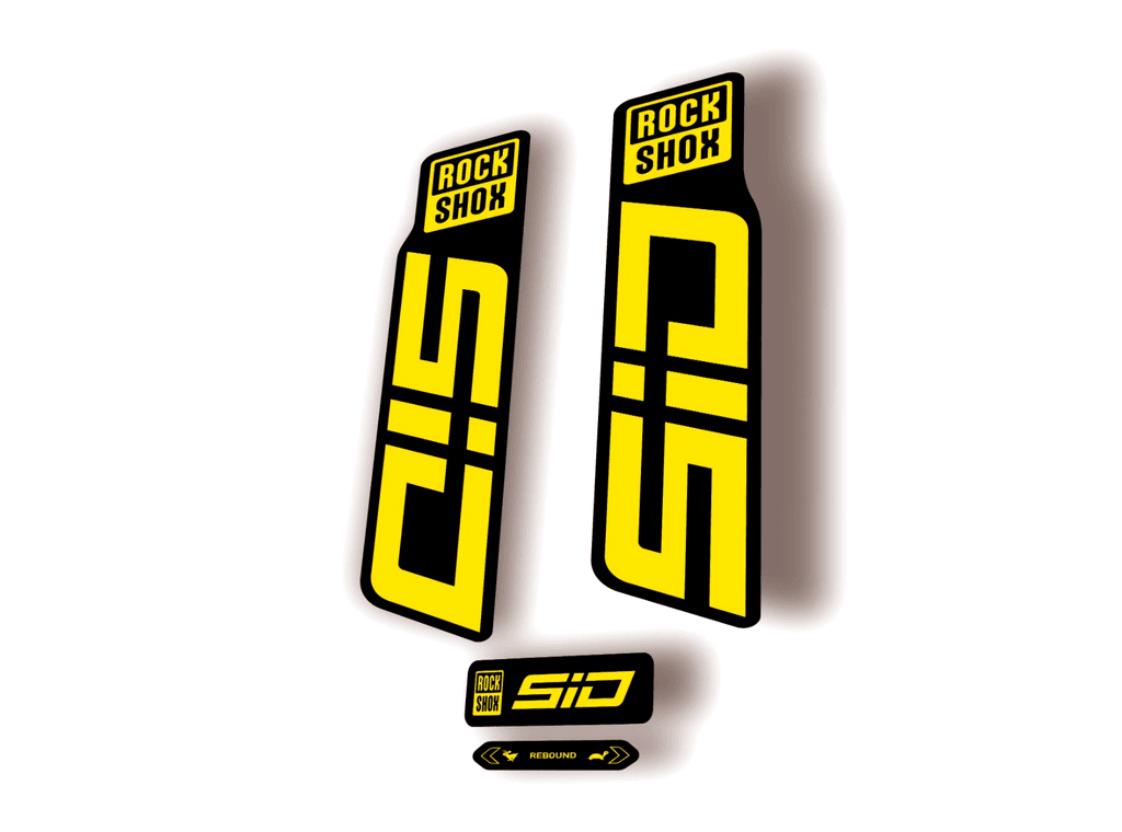 Rock Shox SID 2024 Fork Decal Mountain Bike Cycling Sticker Kit Yellow - 1