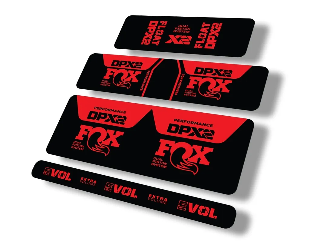 FOX Float DPX2 2021 Performance Rear Shock Suspension Sticker Decal Red - 1