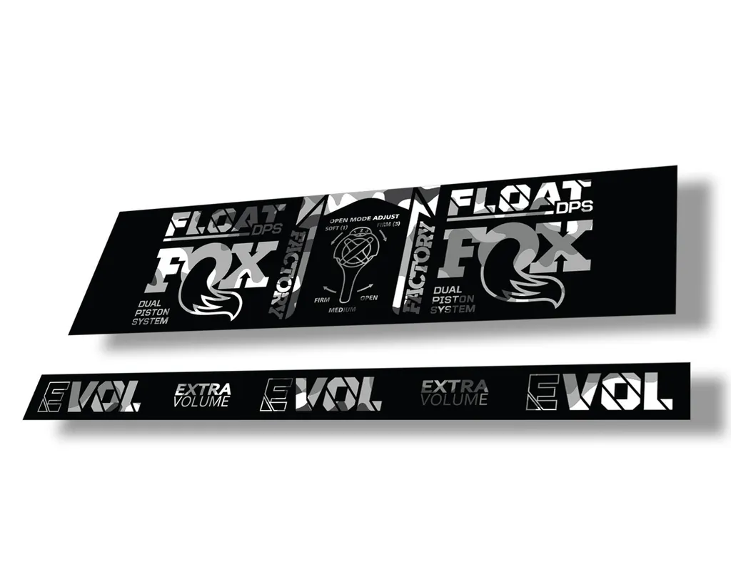 FOX Float DPS 2021 Rear Shock Suspension Factory Sticker Decal White Camo - 1