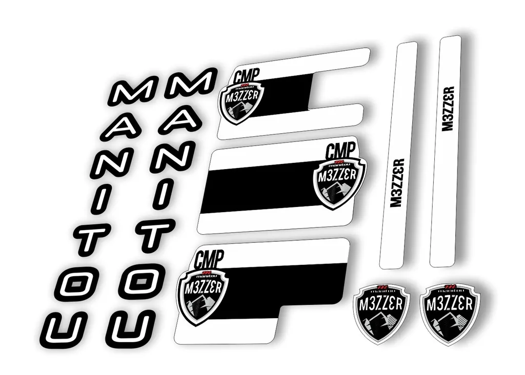 Manitou Mezzer Comp 2020 Fork Suspension Decal Kit Sticker Set White - 1