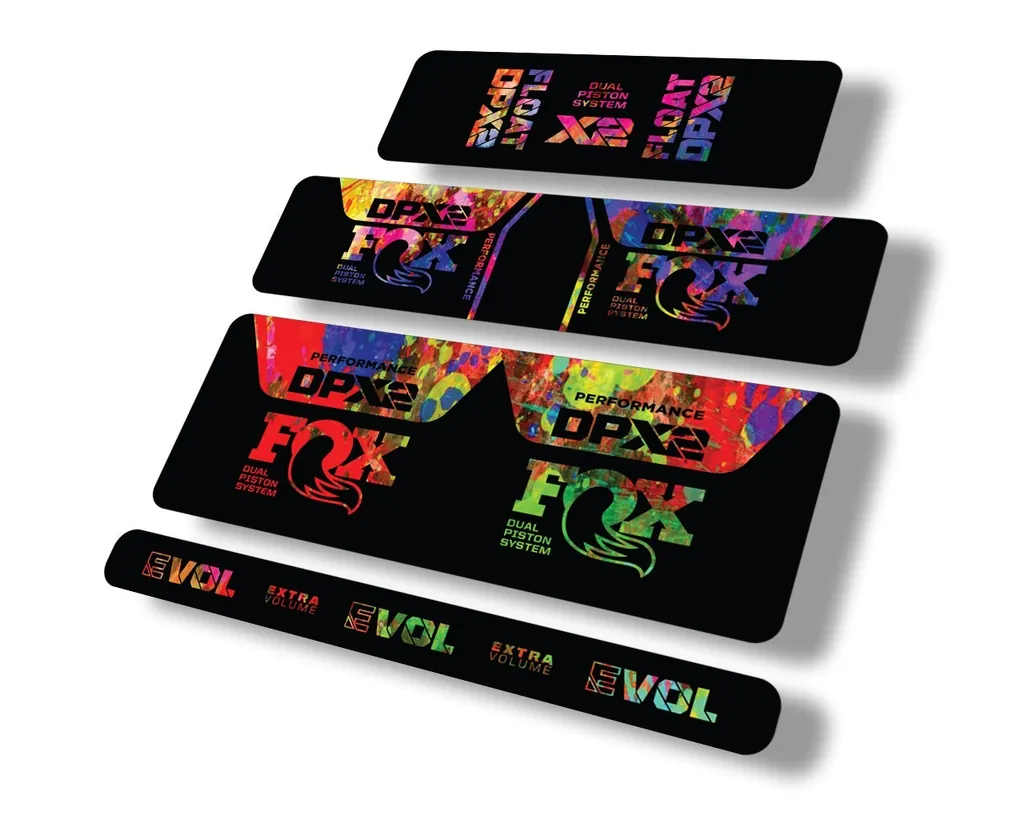 FOX Float DPX2 2021 Performance Rear Shock Suspension Sticker Decal Oil Slick - 1