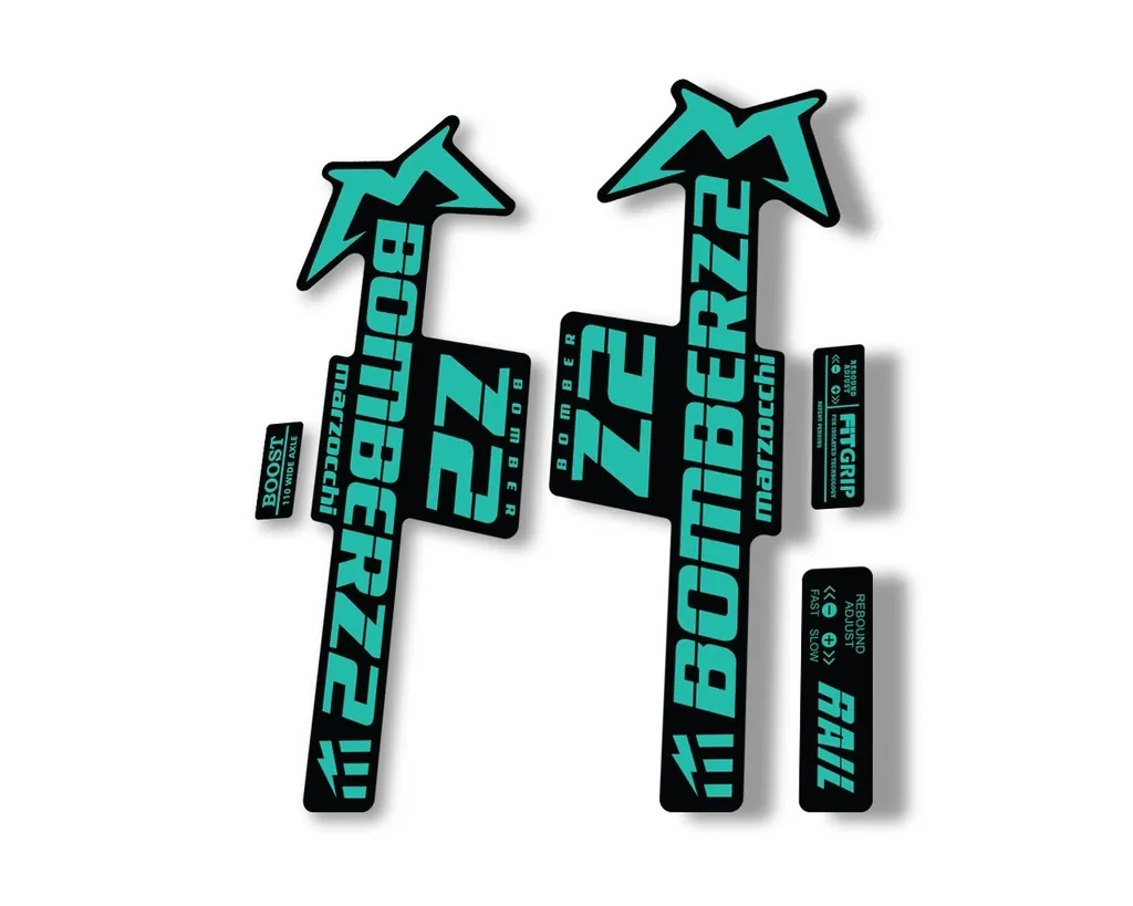 Marzocchi Bomber Z2 E Bike 2022 Fork Suspension Sticker Decal Kit Dolphin - 1