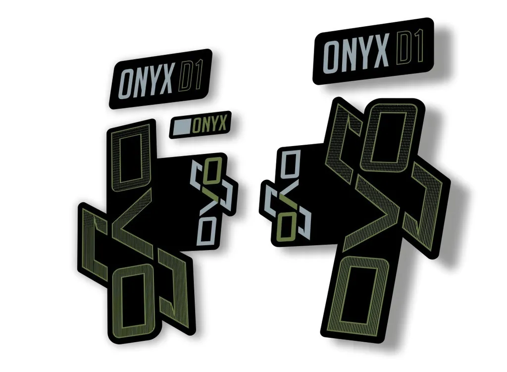 DVO Onyx D1 2022 Fork Suspension Sticker Factory Decal Adhesive Olive - 1