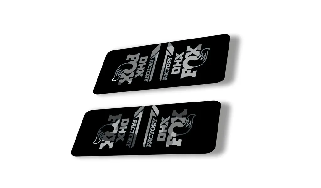 FOX DHX 2022 Factory Rear Shock Suspension Sticker Decal Adhesive White Camo - 1