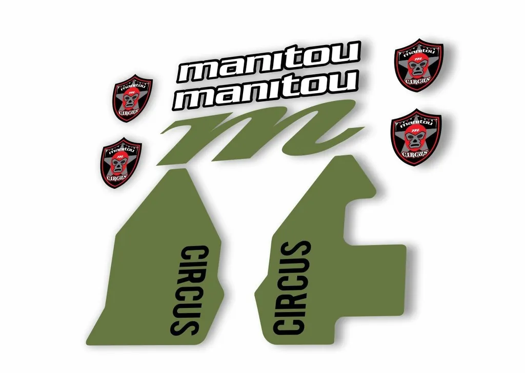 Manitou CIRCUS 2018 Fork Suspension Decal Kit Sticker Olive - 1