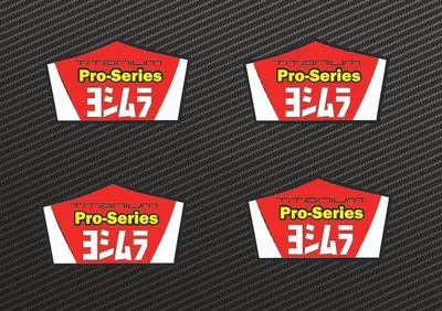 Yoshimura NEW Exhaust Muffler Decal RS-2 Pro Series Replacement Sticker 4X Pack - 1