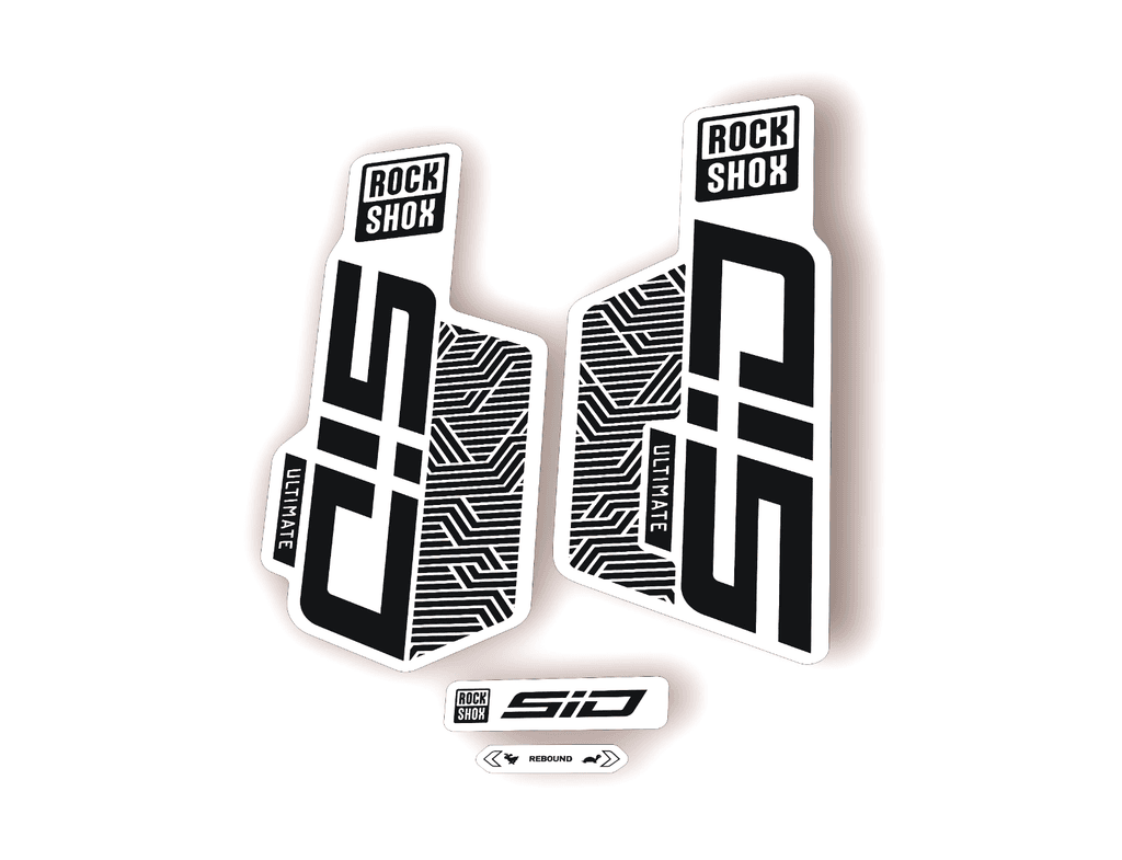 Rock Shox SID ULTIMATE 2025 Flight Attendant Bike Cycling Decal Sticker Black - 1