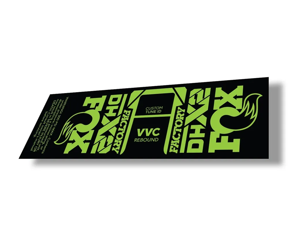 FOX Float DHX2 2021 Rear Shock Suspension Sticker Decal Adhesive Green - 1