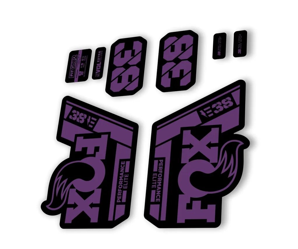 FOX 38 P. Elite E Bike 2021 Forks Suspension Factory Decal Sticker Purple - 1