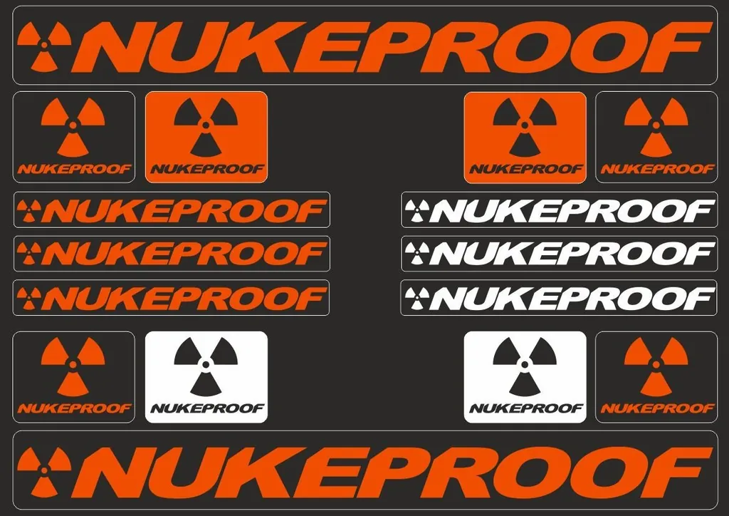 Bicycle Vinyl Stickers – Compatible with Nukeproof Mountain Bikes – Orange - 1