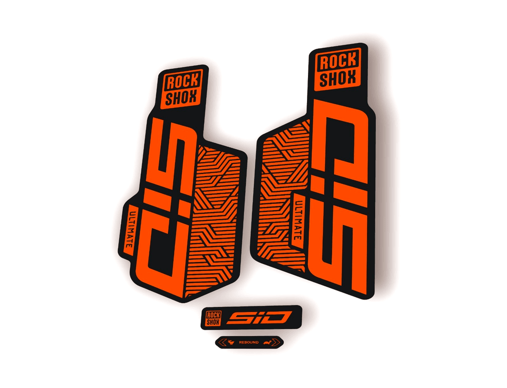 Rock Shox SID ULTIMATE 2025 Flight Attendant Bike Cycling Decal Sticker Orange - 1
