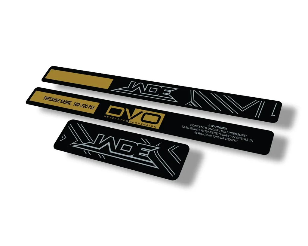 DVO Jade Coil 2020 Rear Shock Suspension Sticker Factory Decal Adhesive Gold - 1