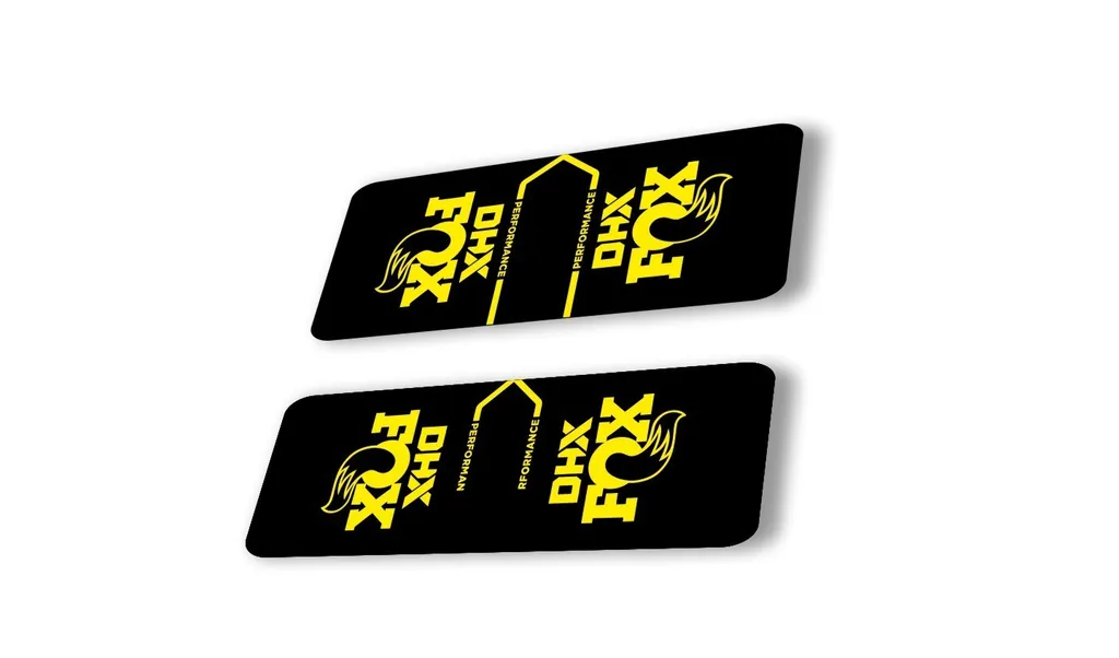 FOX DHX 2022 Performance Rear Shock Suspension Sticker Decal Adhesive Yellow - 1