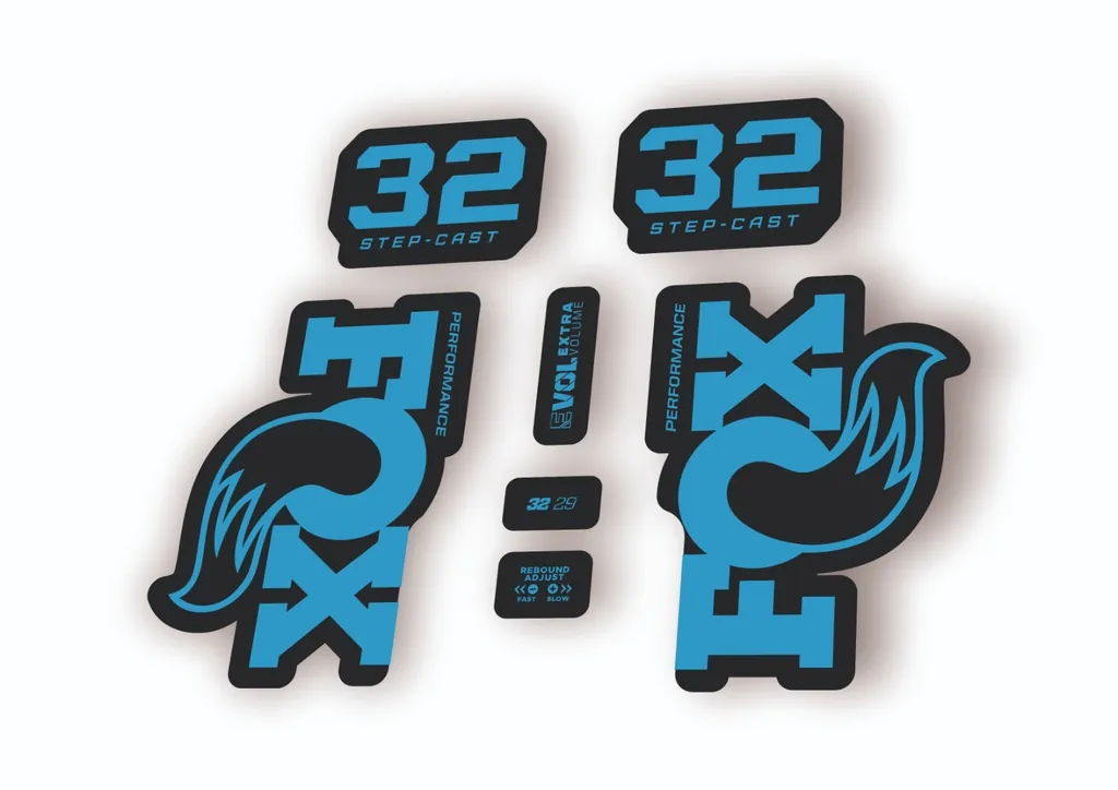 Fox 32 Step Cast Performance 2025 Fork Factory Decal Sticker Adhesive Blue - 1
