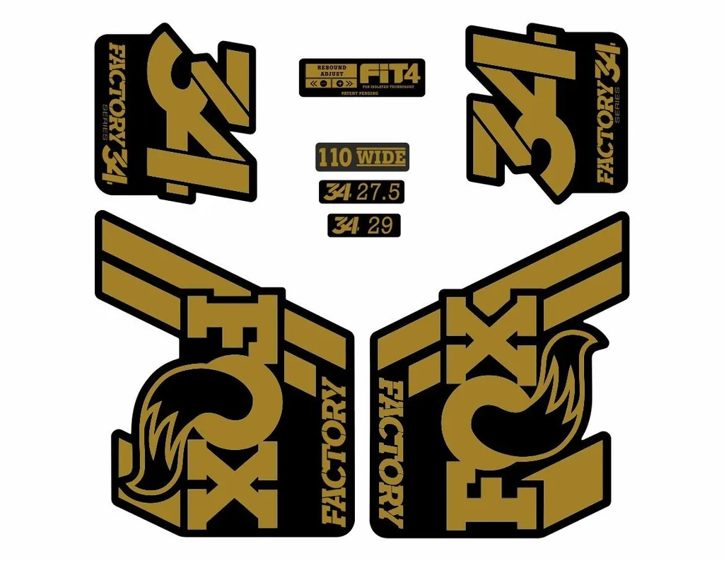 FOX 34 Float 2018-19 Forks Suspension Factory Decal Sticker Adhesive Pale Gold - 1