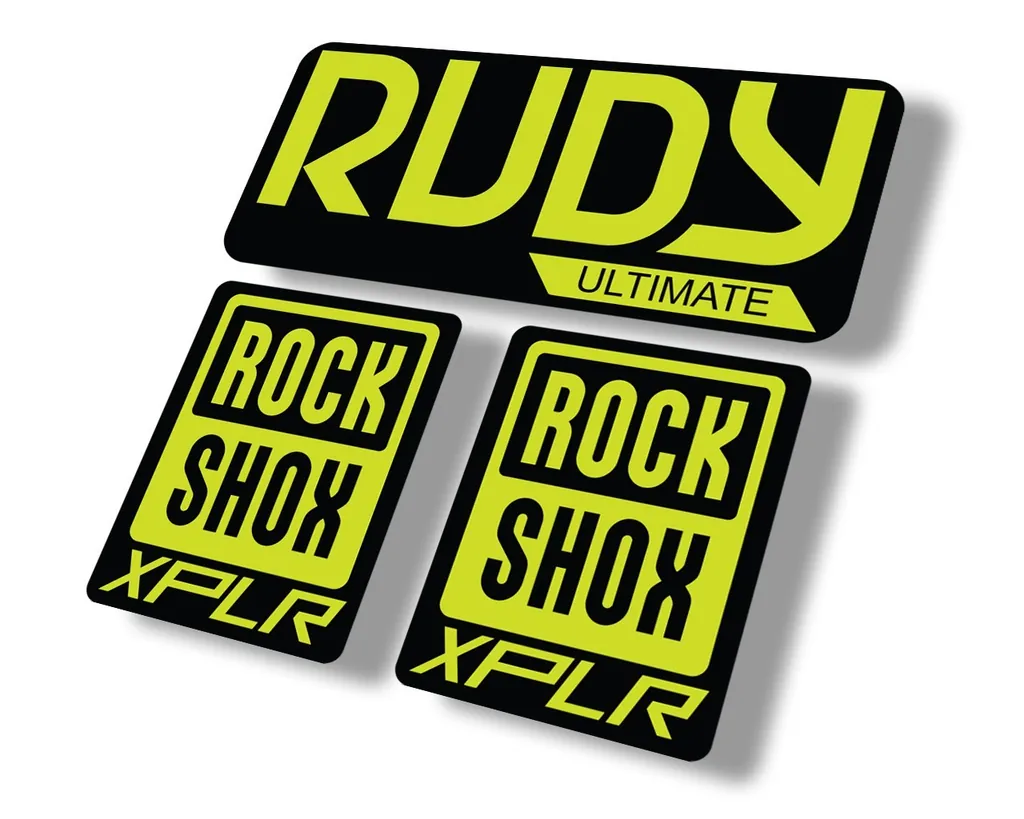 Rock Shox Rudy Ultimate XPLR Gravel Fork Decal Bike Cycling Sticker Lime Green - 1
