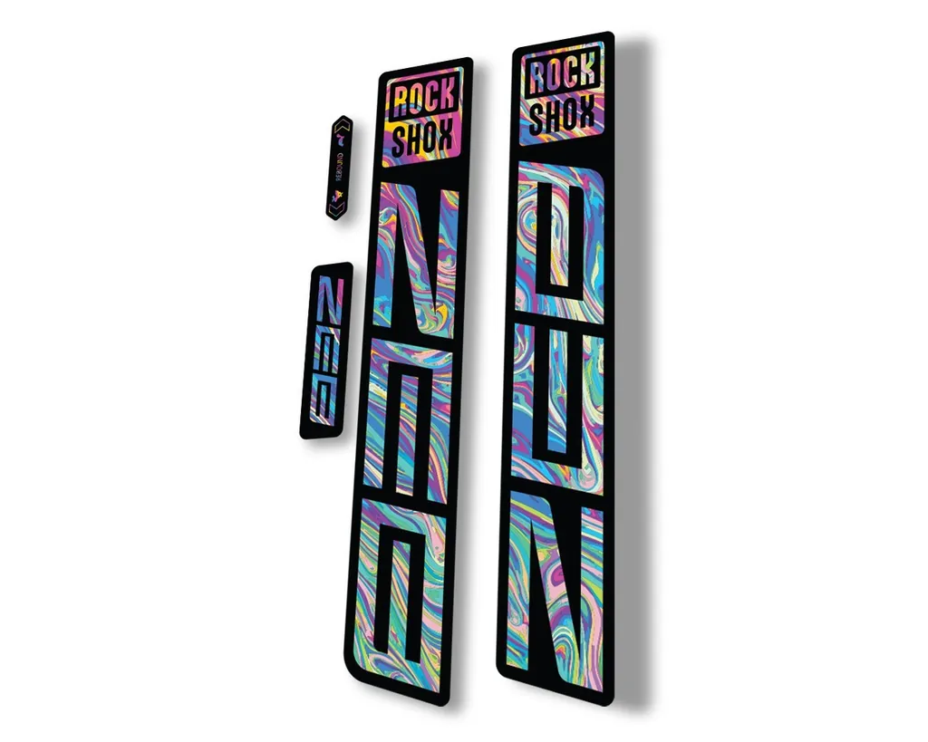 Rock Shox ZEB R 2021 Mountain Bike Cycling Decal Sticker Adhesive Oil Slick 1 - 1