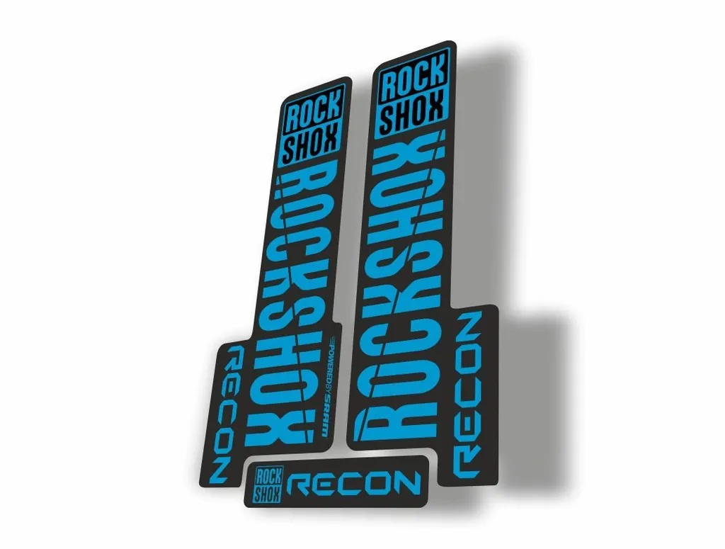 Rock Shox RECON 2018 Mountain Bike Cycling Decal Kit Sticker Adhesive Blue - 1