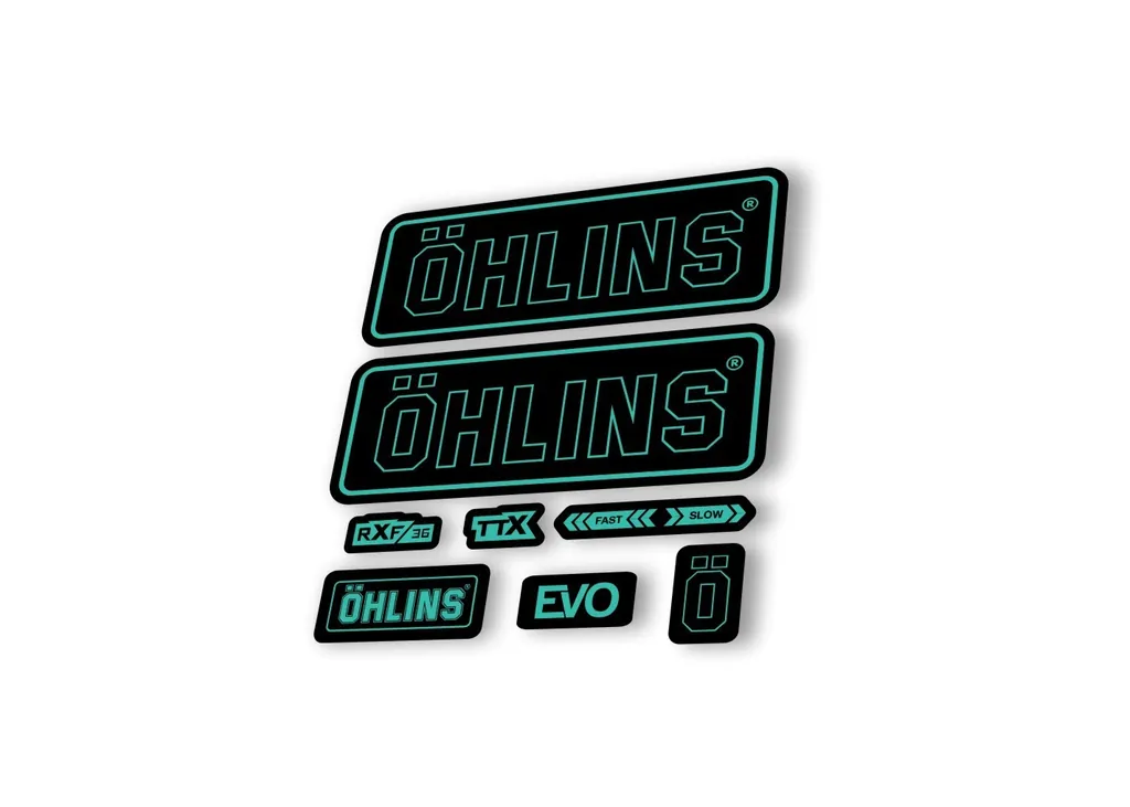 Ohlins RXF36 EVO 2018 Rear Shock Decal Mountain Bike Cycling Sticker Dolphin - 1