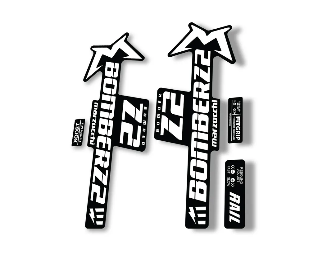 Marzocchi Bomber Z2 E Bike 2022 Fork Suspension Sticker Decal Kit White - 1
