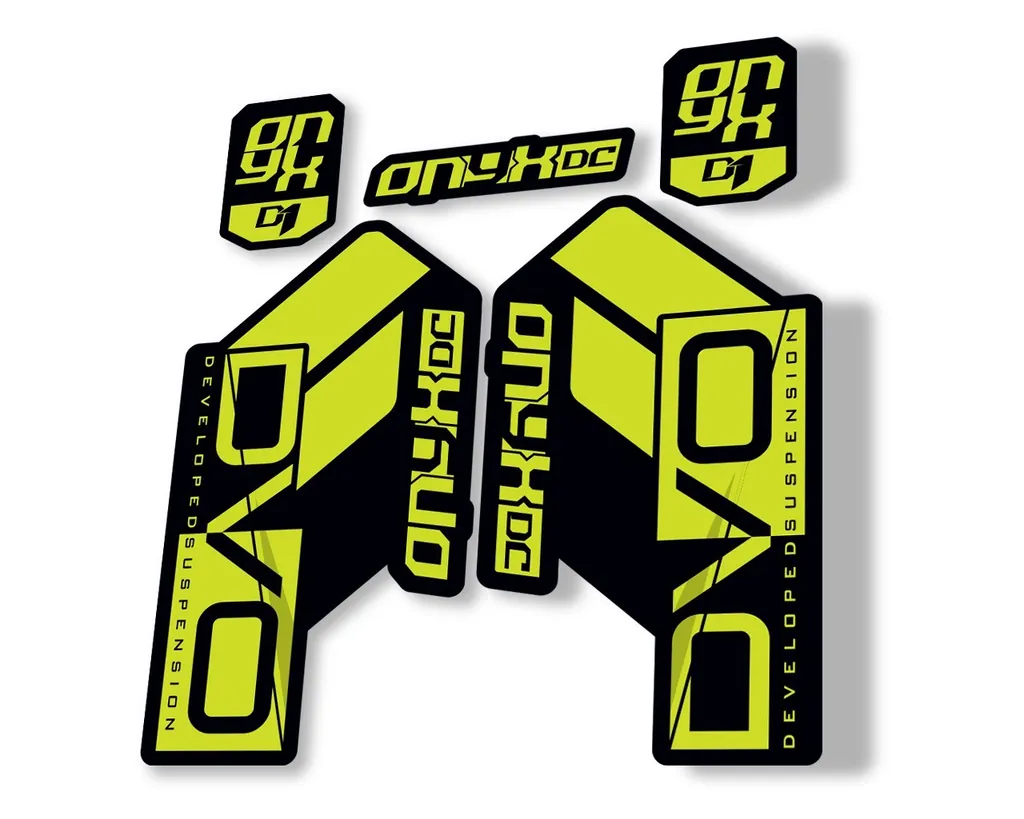 DVO Onyx DC D1 2019 Fork Suspension Sticker Factory Decal Adhesive Lime Green - 1
