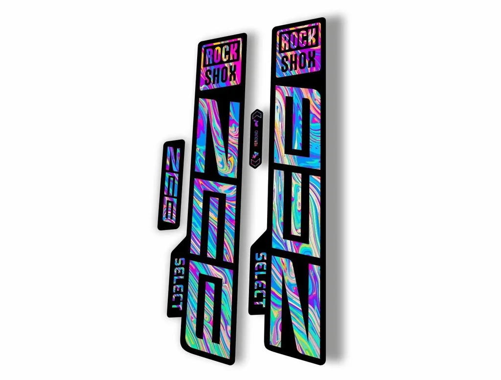 Rock Shox ZEB 2021 Select Mountain Bike Cycling Decal Sticker Oil Slick 1 - 1