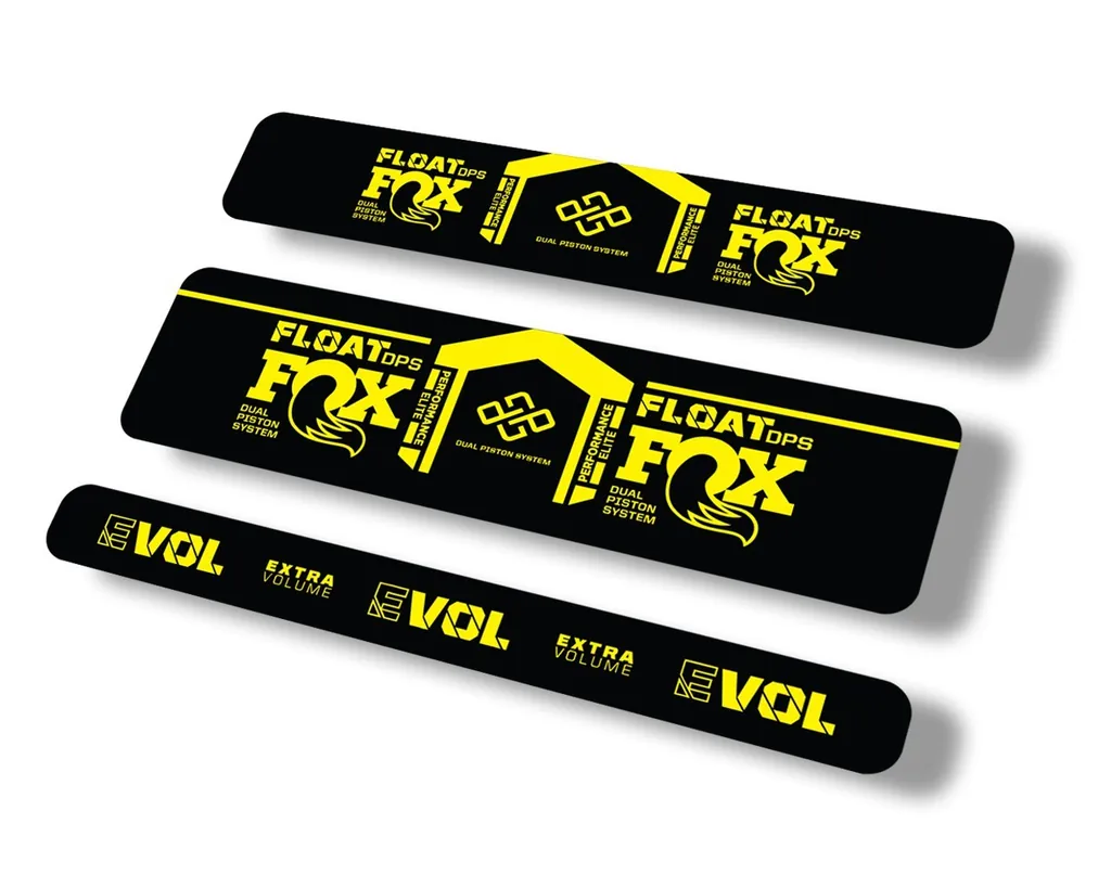 FOX Float DPS 2021 Performance Elite R Rear Shock Suspnsion Sticker Decal Yellow - 1