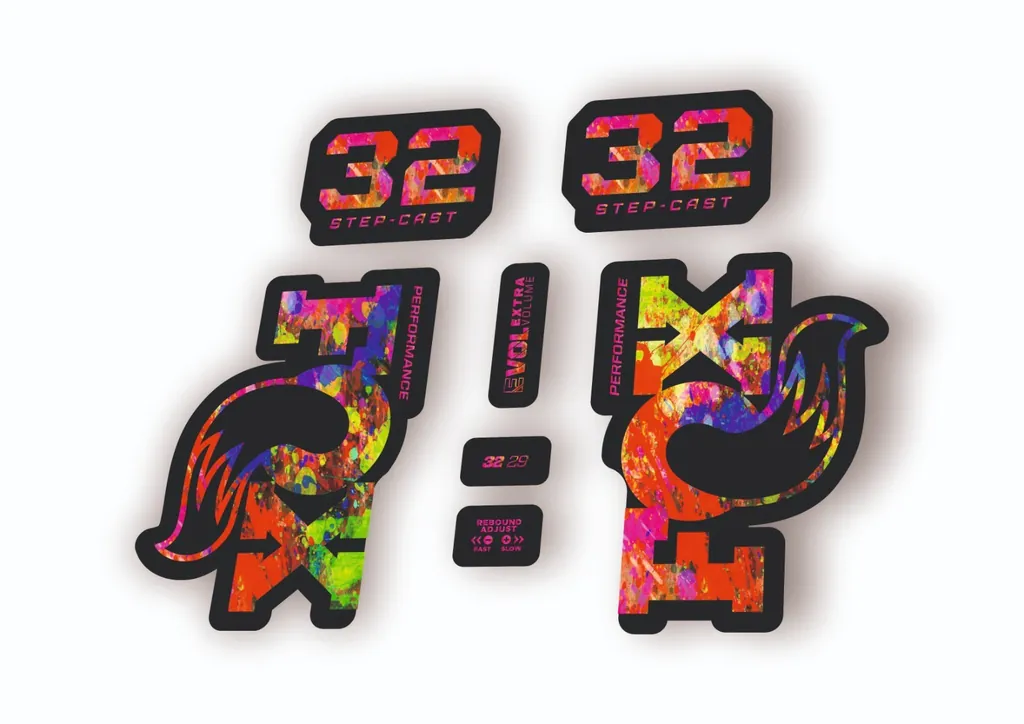Fox 32 Step Cast Performance 2025 Fork Factory Decal Sticker Adhesive Oil Slick - 1