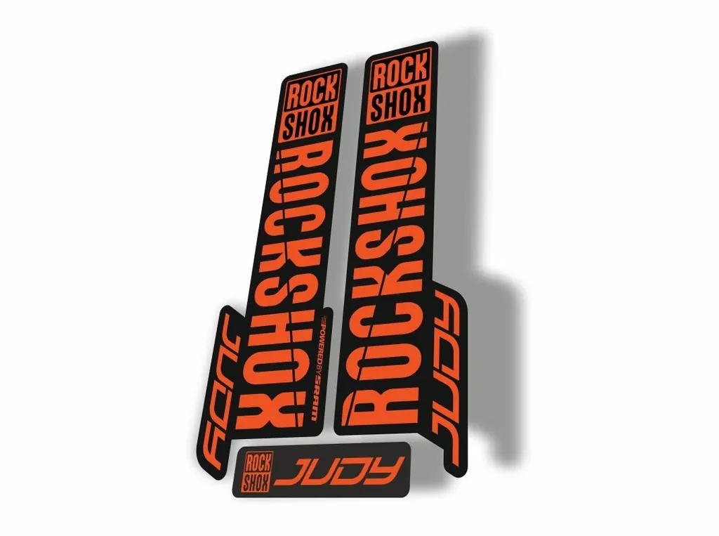 Rock Shox JUDY 2018 Fork Decal Mountain Bike Cycling Sticker Adhesive Orange - 1