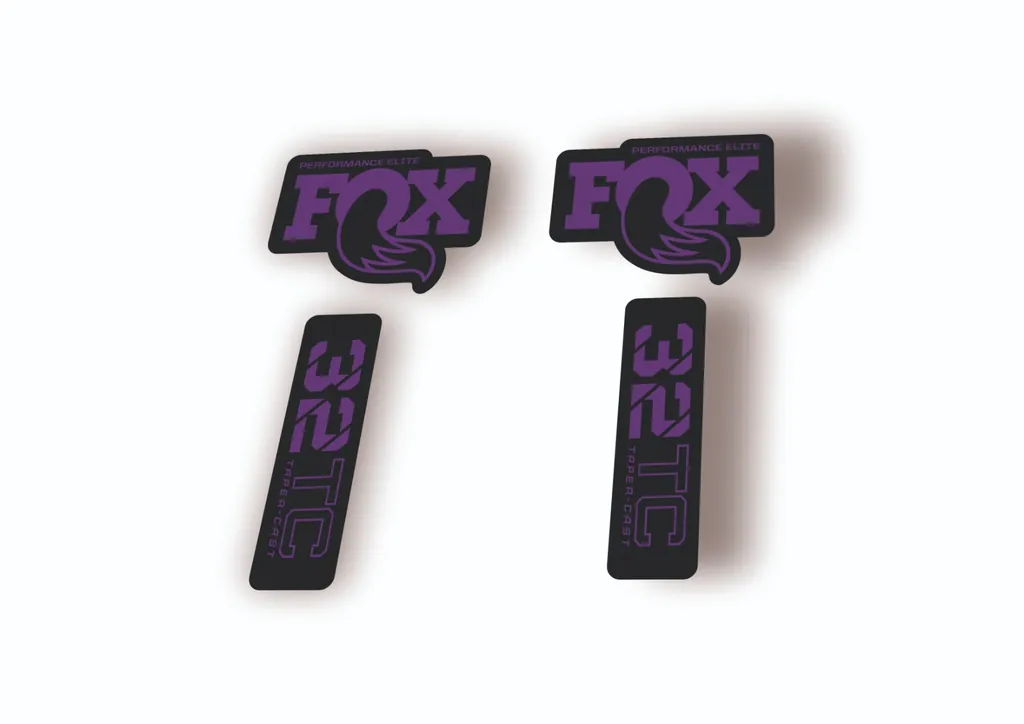 FOX 32 Taper Cast Elite 2024 Fork Suspension Factory Decal Sticker Purple - 1