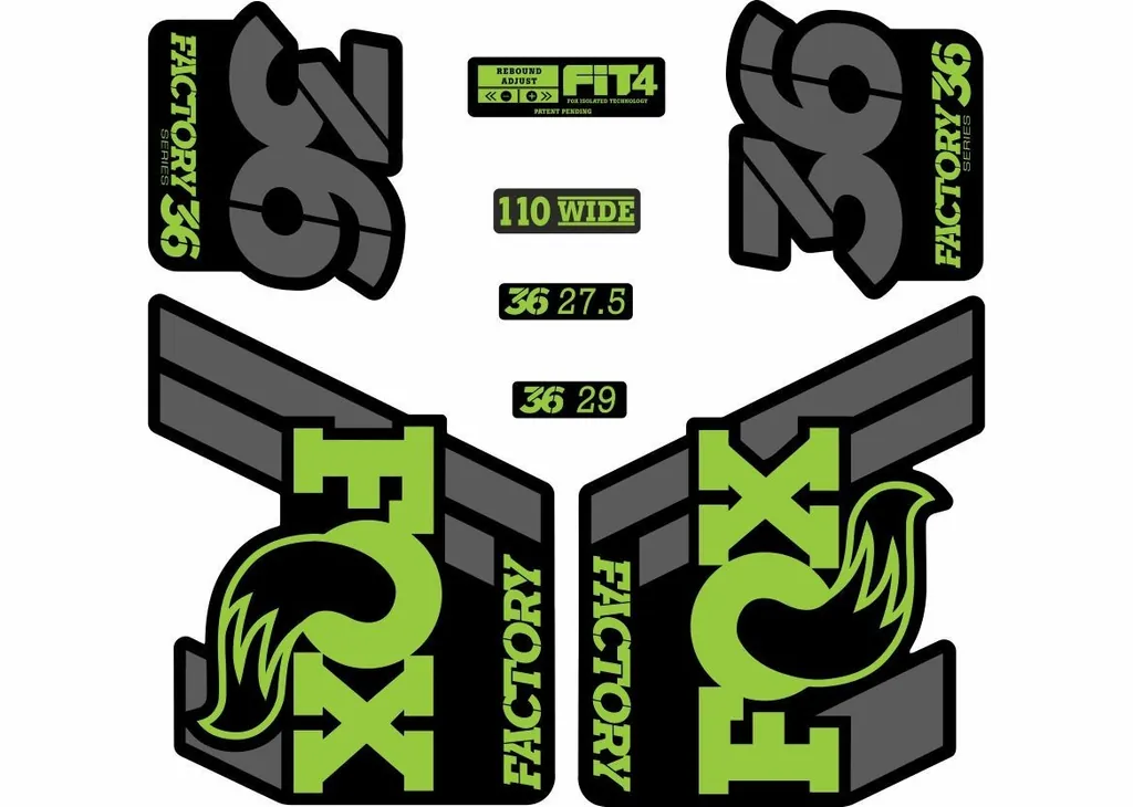 FOX 36 Float 2018-19 Forks Suspension Factory Decal Sticker Adhesive Green Gray1 - 1