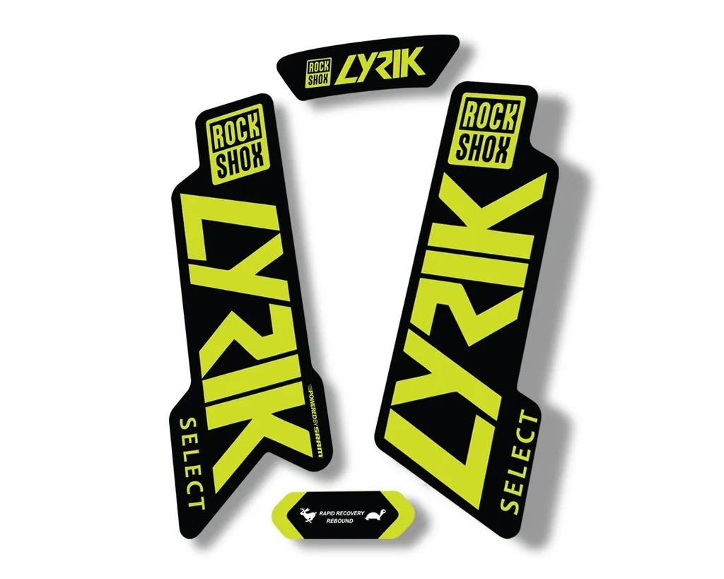 Rock Shox LYRIK 2020 ULTIMATE Mountain Bike Cycling Decal Sticker Lime Green - 1