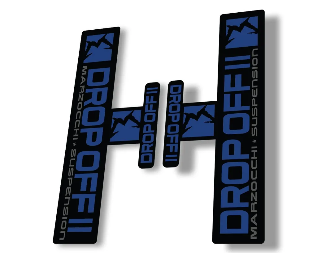 Marzocchi Drop Off II 2 2006 Fork Suspension Sticker Decal Kit Adhesive D. Blue - 1