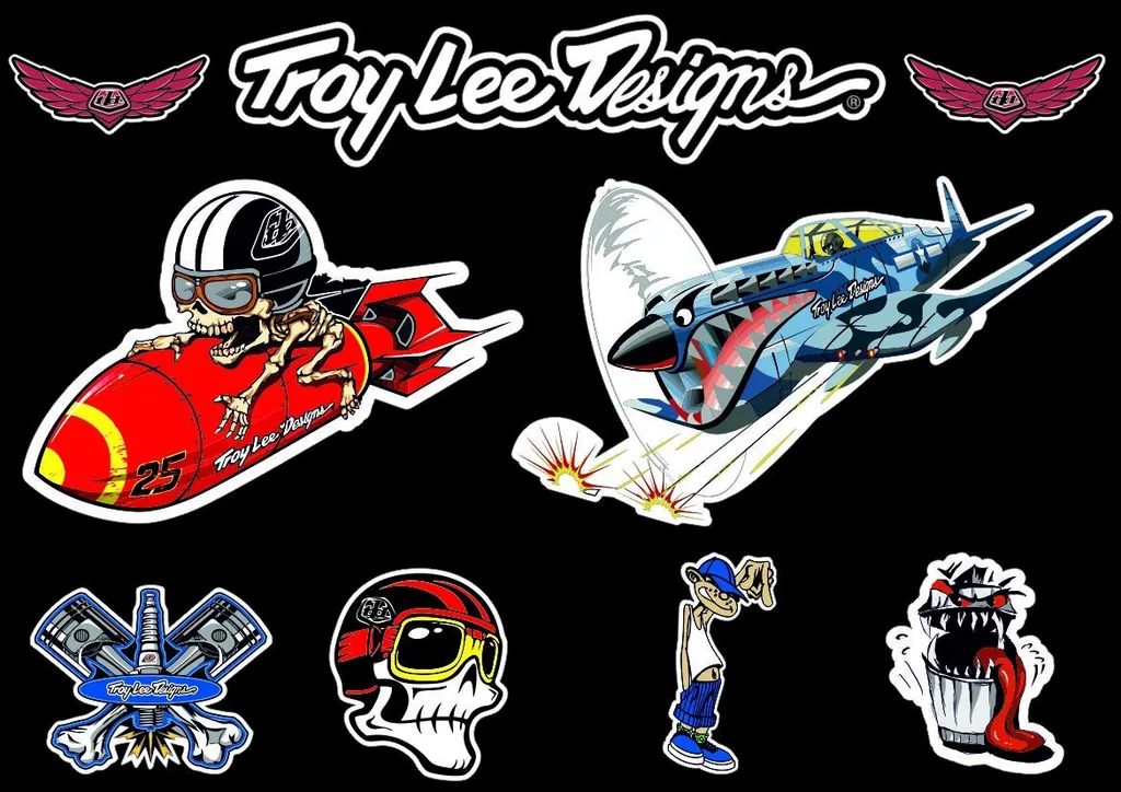 Troy Lee Designs Bike Bicycle Frame Decal Stickers Graphic Adhesive Set Vinyl #9 - 1