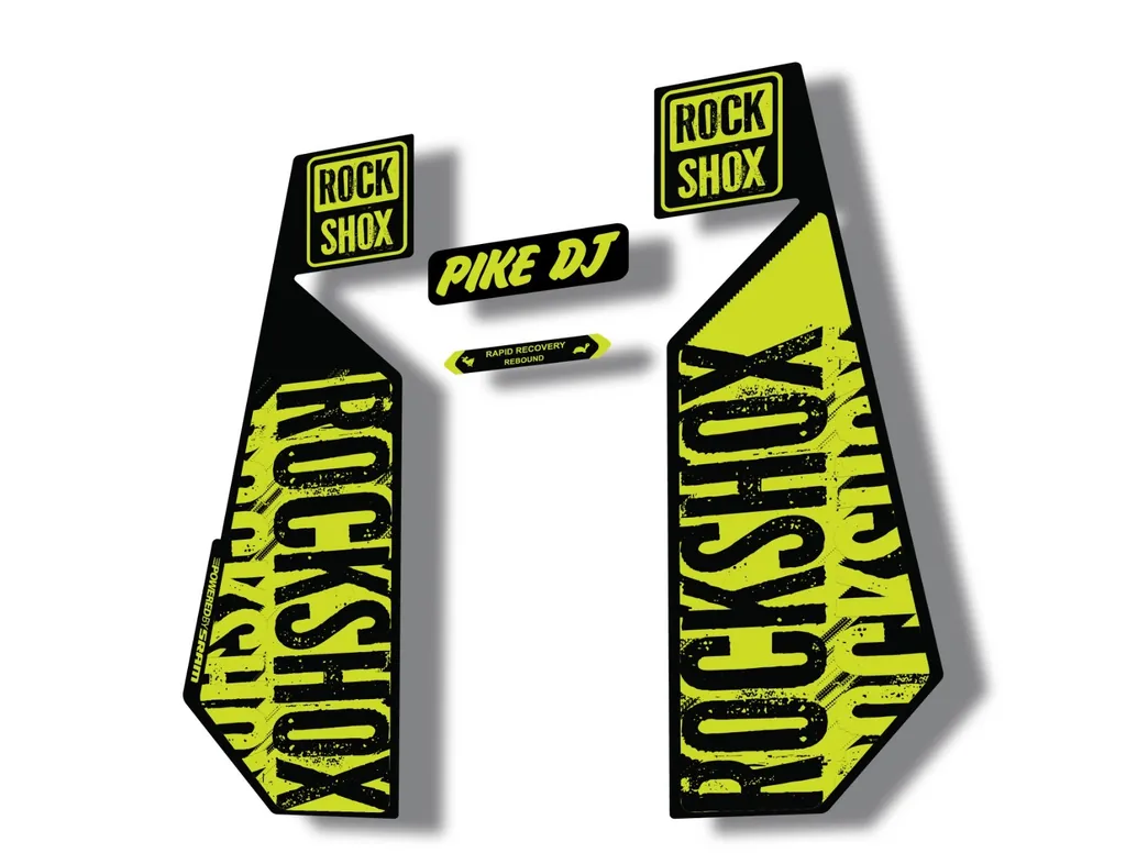 Rock Shox PIKE DJ 2017 Fork Decal Mountain Bike Cycling Sticker Lime Green - 1