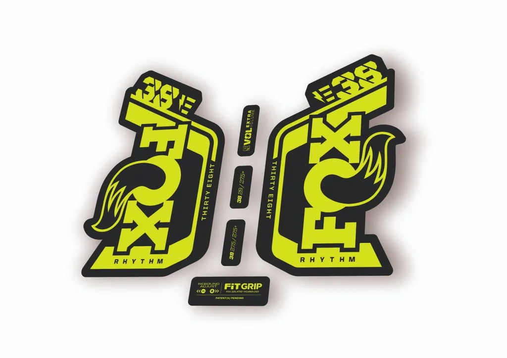 Fox 38 Rhythm E Bike 2024 Fork Suspension Factory Decal Sticker Lime Green - 1