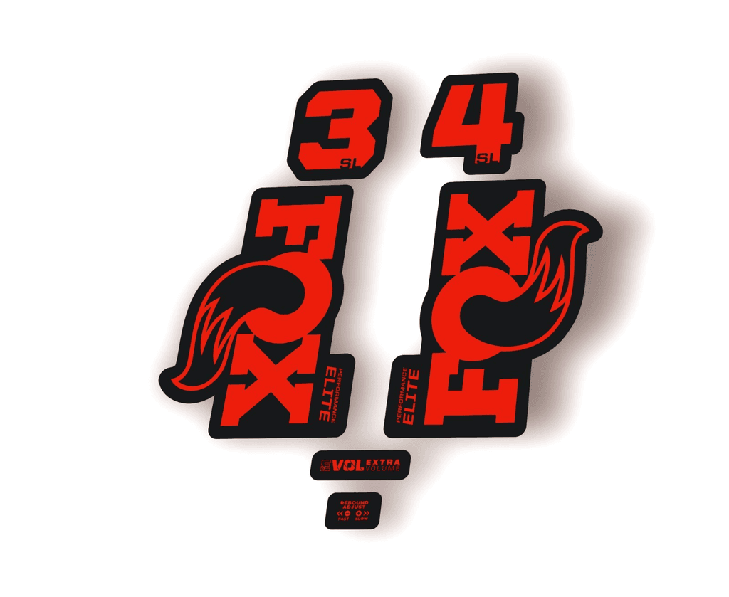 FOX 34 SL Elite Performance 2026 Fork Factory Decal Sticker Adhesive Red - 1